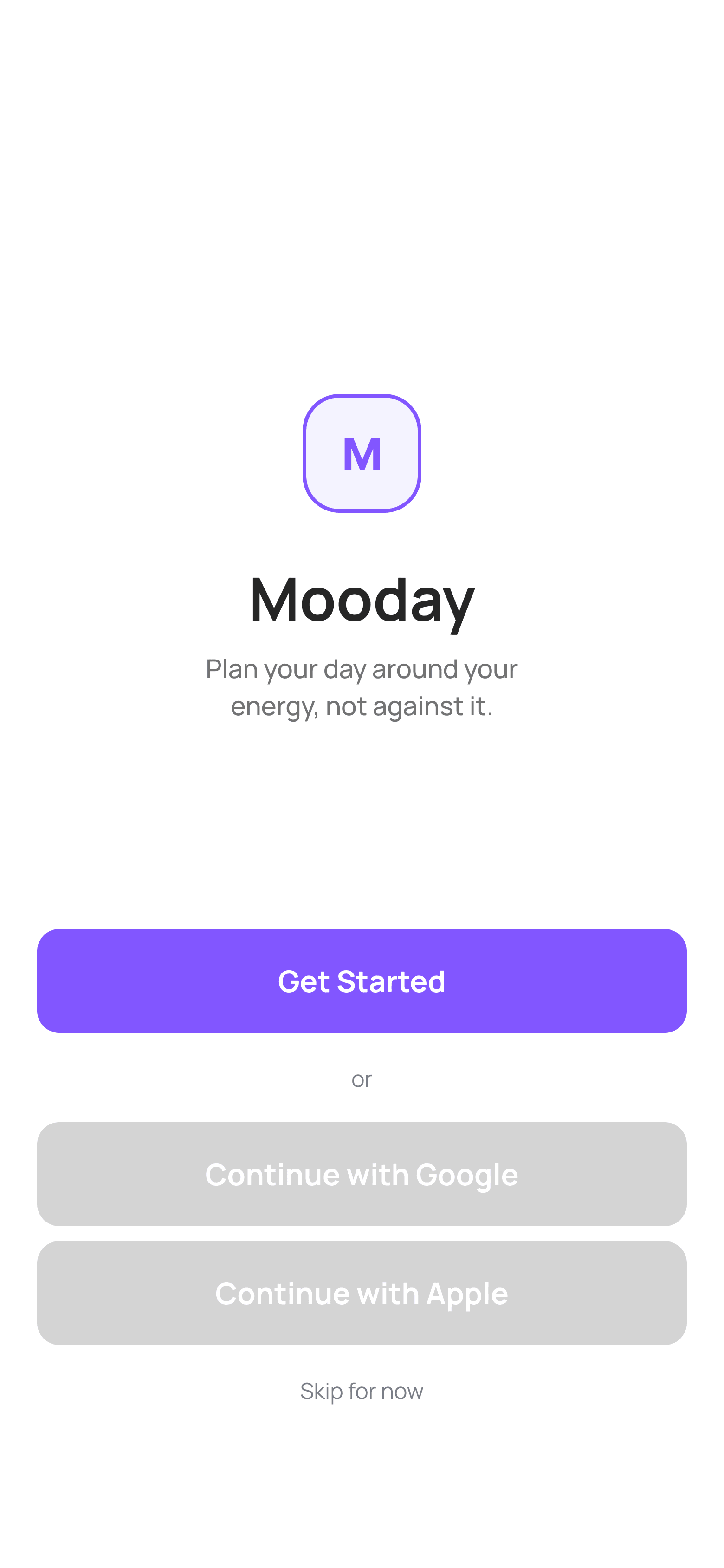 Welcome Screen