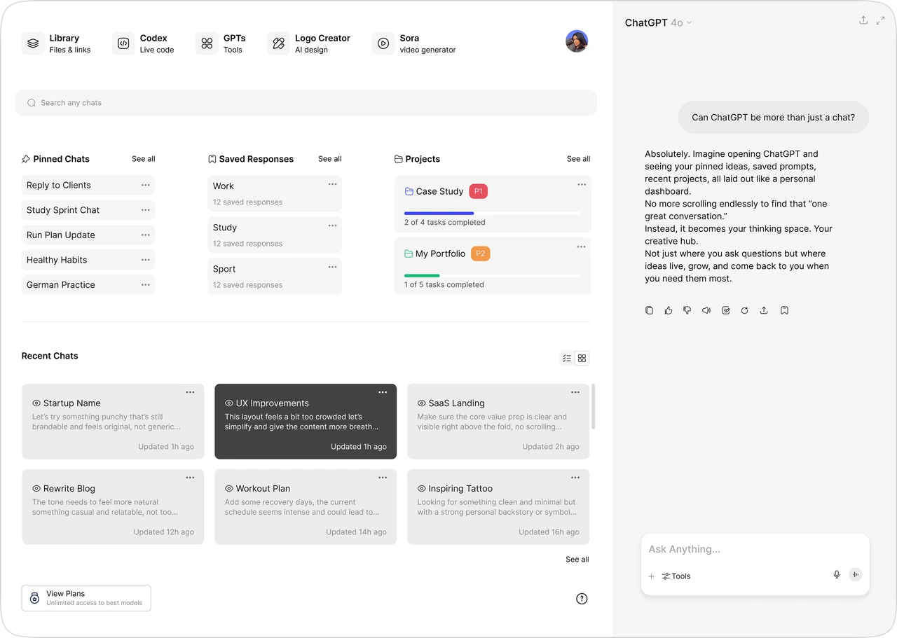 Dashboard View – Card Layout